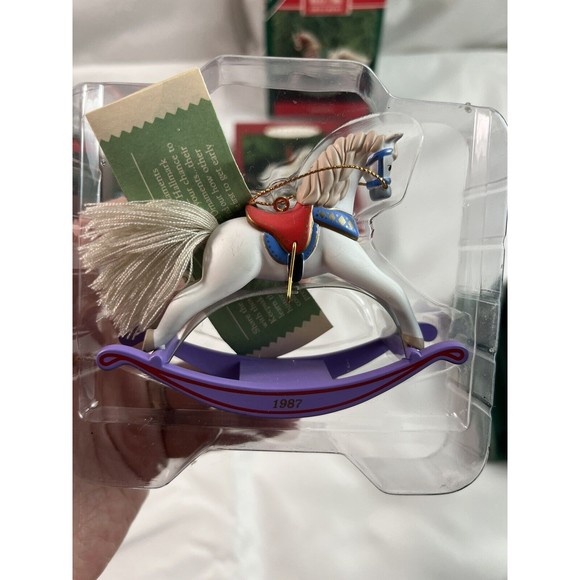 VTG Lot of 6 Rocking Horse Hallmark Keepsake‎ Ornament boxed 1987/89/90/91/92/95 - Picture 2 of 7